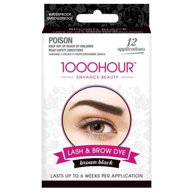 1000 Hour Eyelash & Brow Dye Kit Brown/Black front image on Livehealthy HK imported from Australia
