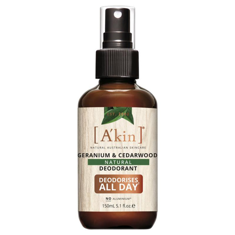 A'kin Natural Deodorant 150ml front image on Livehealthy HK imported from Australia