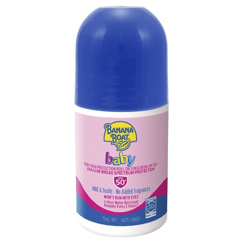 Banana Boat SPF 50+ Baby 75ml Roll On front image on Livehealthy HK imported from Australia