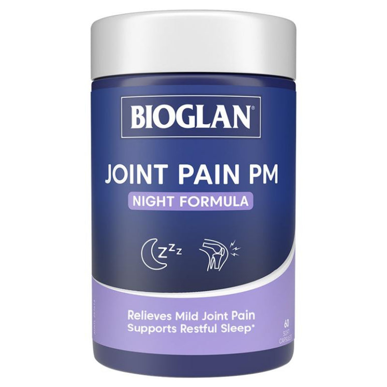 Bioglan Joint Pain PM Night Formula 60 Tablets front image on Livehealthy HK imported from Australia