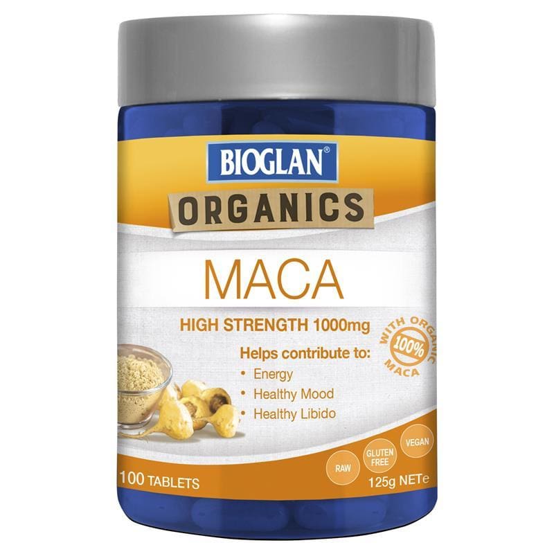 Bioglan Superfoods Maca 100 Tablets front image on Livehealthy HK imported from Australia