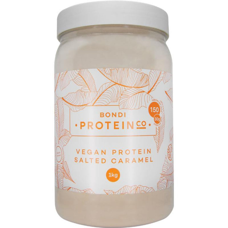 Bondi Protein Co Vegan Salted Caramel 1kg front image on Livehealthy HK imported from Australia