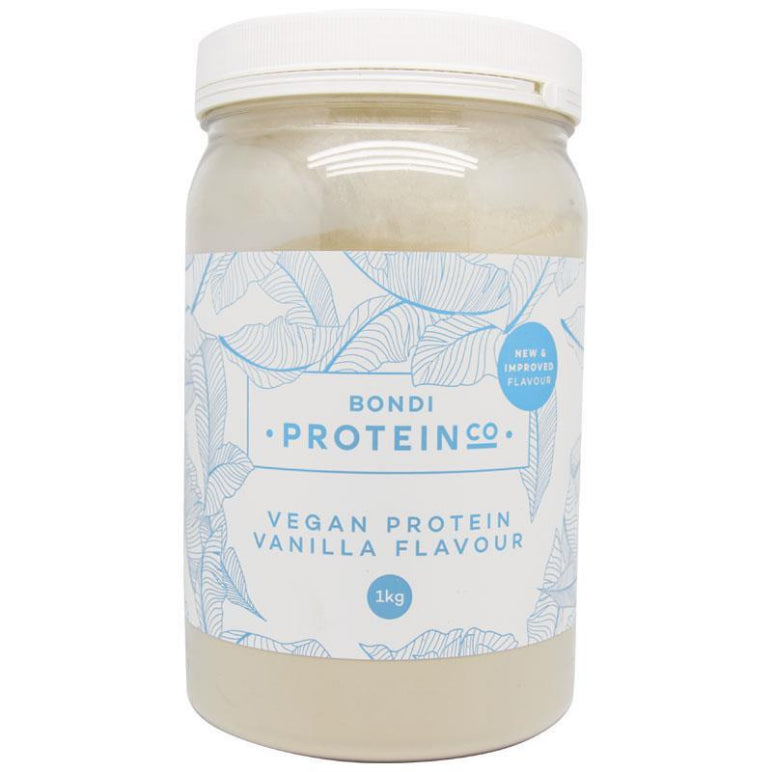 Bondi Protein Co Vegan Vanilla 1kg front image on Livehealthy HK imported from Australia