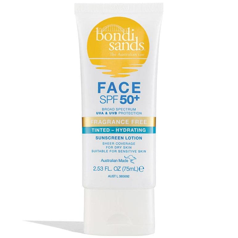 Bondi Sands SPF 50+ Fragrance Free Hydrating Tinted Face Lotion 75ml front image on Livehealthy HK imported from Australia
