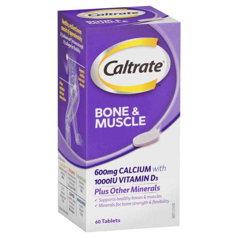 Caltrate Bone and Muscle 60 Tablets front image on Livehealthy HK imported from Australia