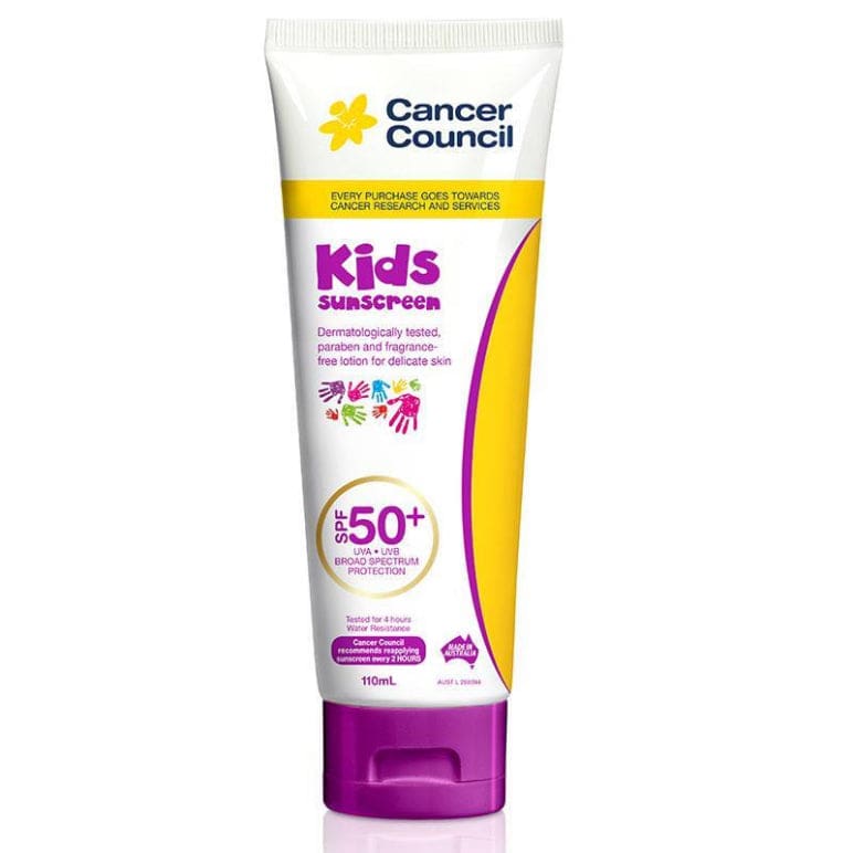 Cancer Council SPF 50+ Kids 110ml Tube front image on Livehealthy HK imported from Australia