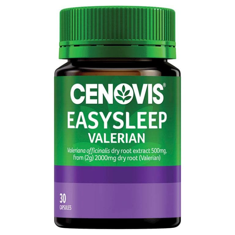 Cenovis Easy Sleep Valerian 2000mg 30 Capsules NEW front image on Livehealthy HK imported from Australia