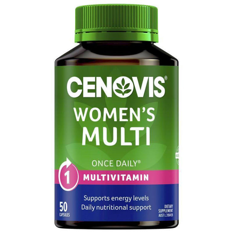 Cenovis Women's Multivitamin for Energy - Multi Vitamin 50 Capsules front image on Livehealthy HK imported from Australia