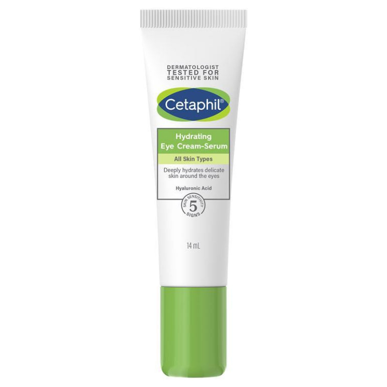 Cetaphil Face Hydrating Eye Cream-Serum with Hyaluronic Acid 14ml front image on Livehealthy HK imported from Australia