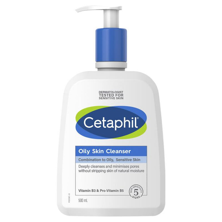 Cetaphil Oily Skin Cleanser 500ml front image on Livehealthy HK imported from Australia