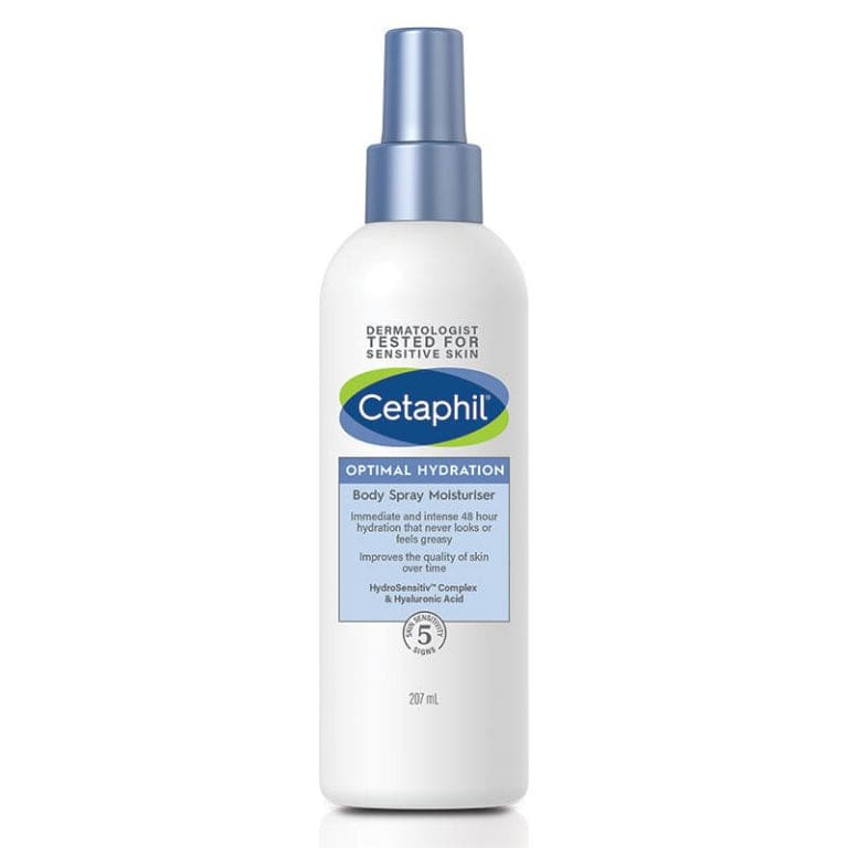 Cetaphil Optimal Hydration Body Spray 207ml front image on Livehealthy HK imported from Australia