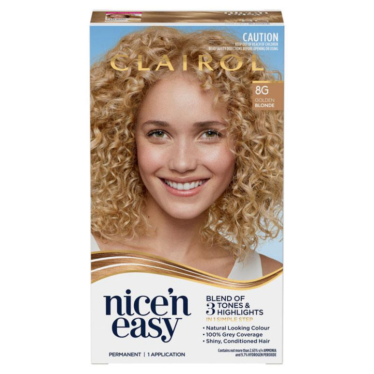 Clairol Nice n Easy 8G Natural Golden Blonde front image on Livehealthy HK imported from Australia