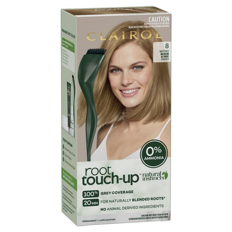 Clairol Root Touch Up Natural Instinct Kit 8 Medium Blonde front image on Livehealthy HK imported from Australia
