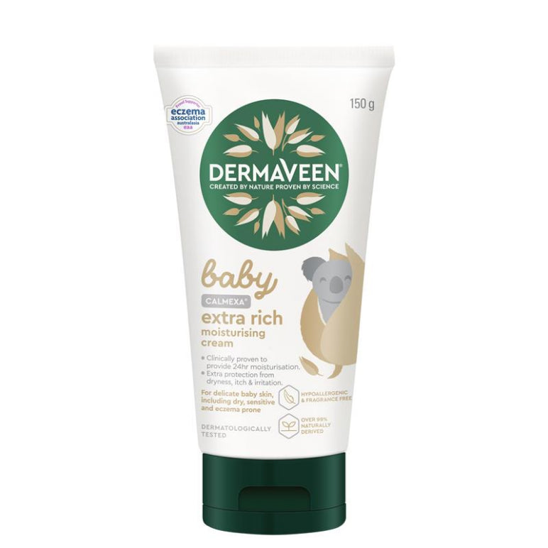 DermaVeen Baby Calmexa Extra Rich Moisturising Cream 150g front image on Livehealthy HK imported from Australia