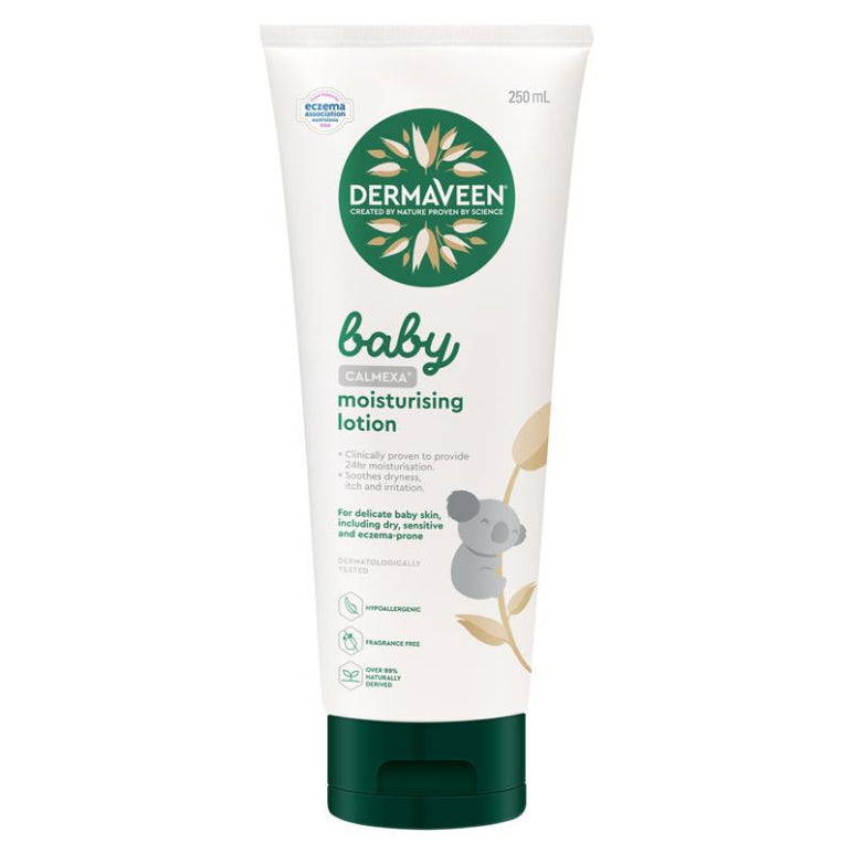 DermaVeen Baby Calmexa Moisturising Lotion 250ml front image on Livehealthy HK imported from Australia