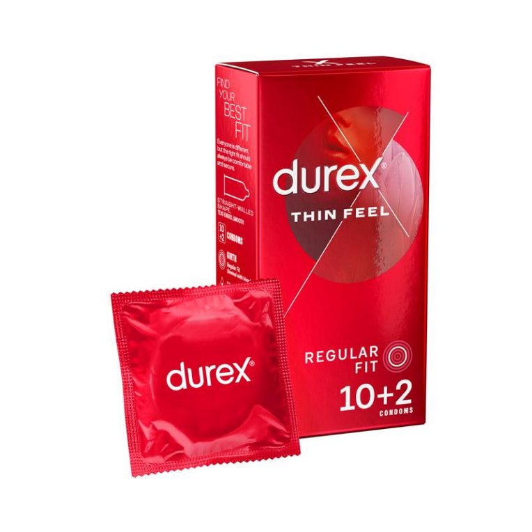Durex Fetherlite Ultra Thin Feel Condoms Extra Sensitive 10 Pack front image on Livehealthy HK imported from Australia