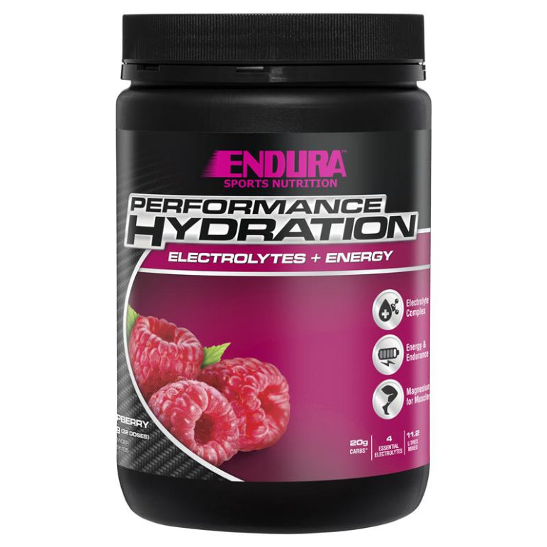 Endura Performance Hydration Raspberry 800g front image on Livehealthy HK imported from Australia