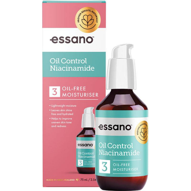 Essano Oil Control Niacinamide Moisturiser 75ml front image on Livehealthy HK imported from Australia