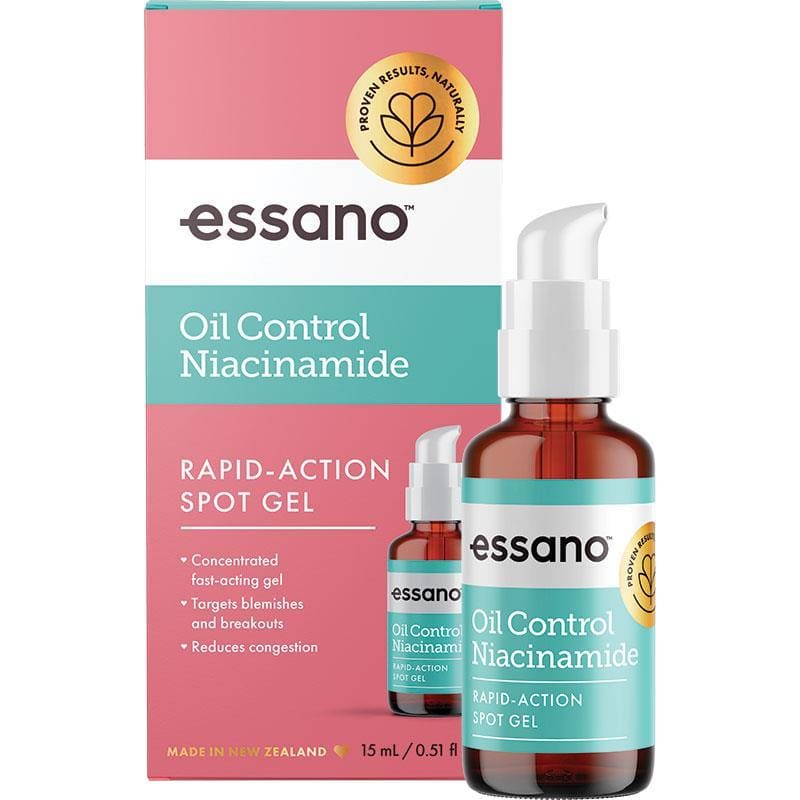 Essano Oil Control Niacinamide Spot Gel 15ml front image on Livehealthy HK imported from Australia