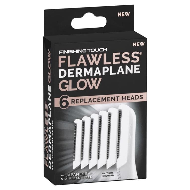 Flawless Finishing Touch Dermaplane Glow Replacement Heads 6 Pack front image on Livehealthy HK imported from Australia