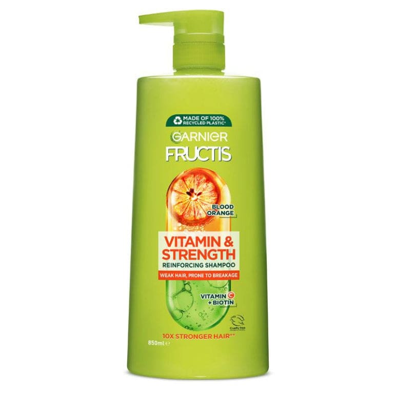 Garnier Fructis Vitamin & Strength Reinforcing Shampoo 850ml front image on Livehealthy HK imported from Australia