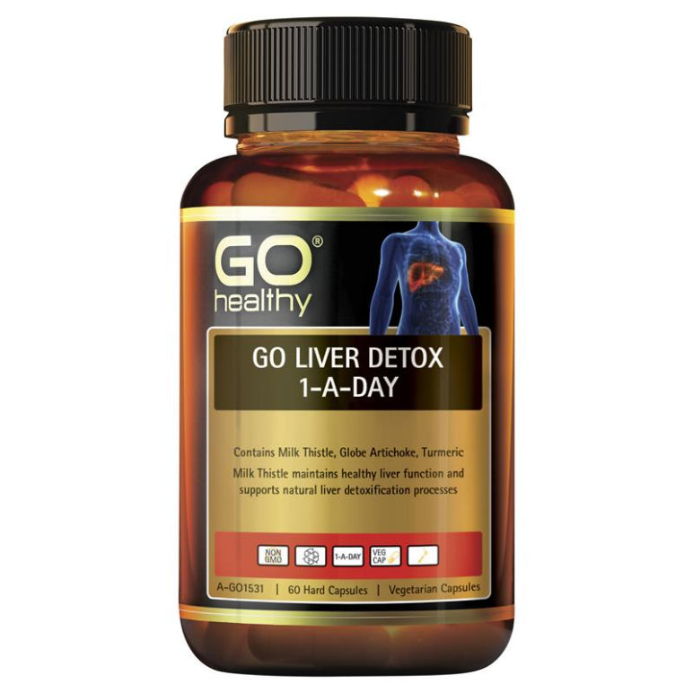 GO Healthy Liver Detox 1 A Day 60 Capsules front image on Livehealthy HK imported from Australia
