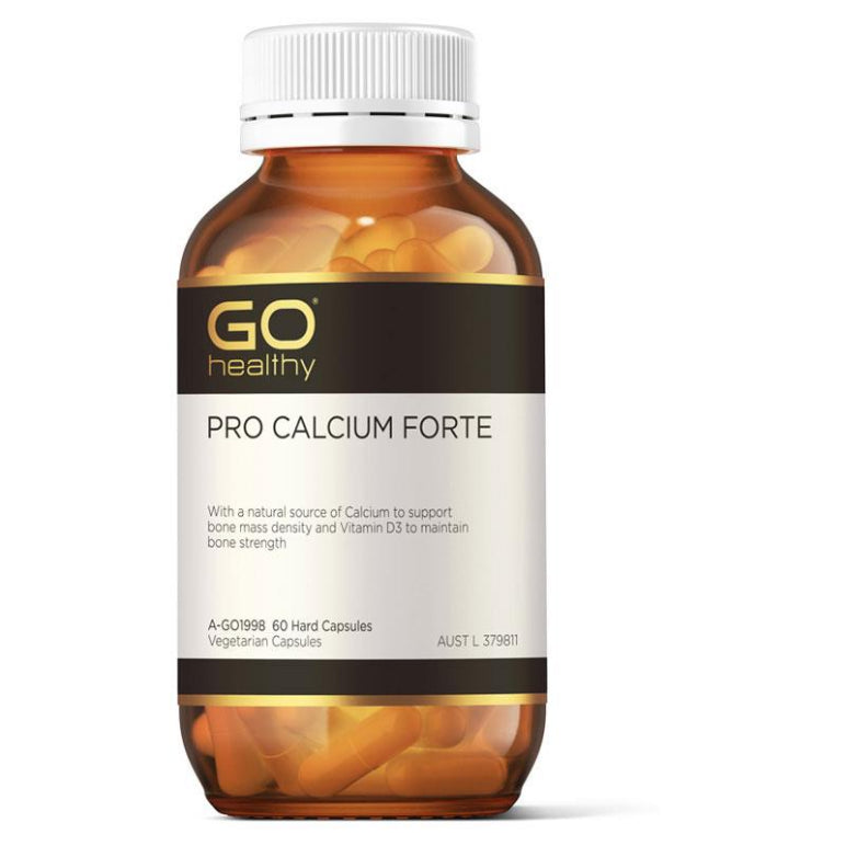 GO Healthy Pro Calcium Forte 60 Capsules front image on Livehealthy HK imported from Australia