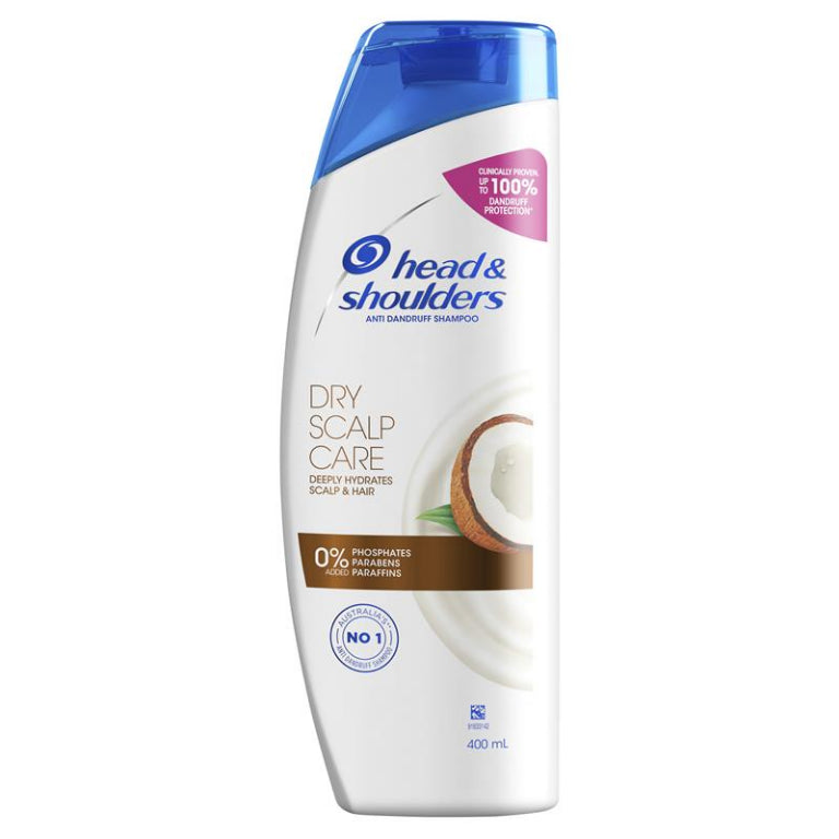 Head & Shoulders Dry Scalp Care Shampoo 400ml front image on Livehealthy HK imported from Australia