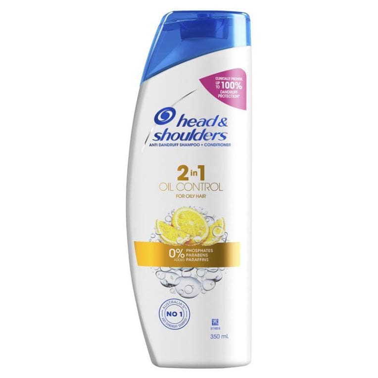 Head & Shoulders Oil Control 2in1 Shampoo & Conditioner 350ml front image on Livehealthy HK imported from Australia