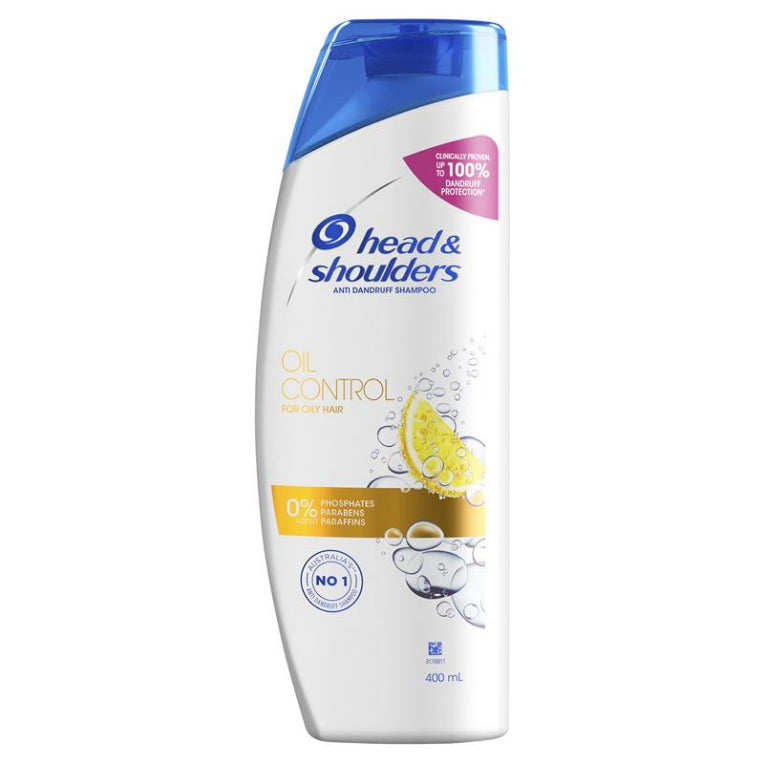 Head & Shoulders Oil Control Shampoo 400ml front image on Livehealthy HK imported from Australia