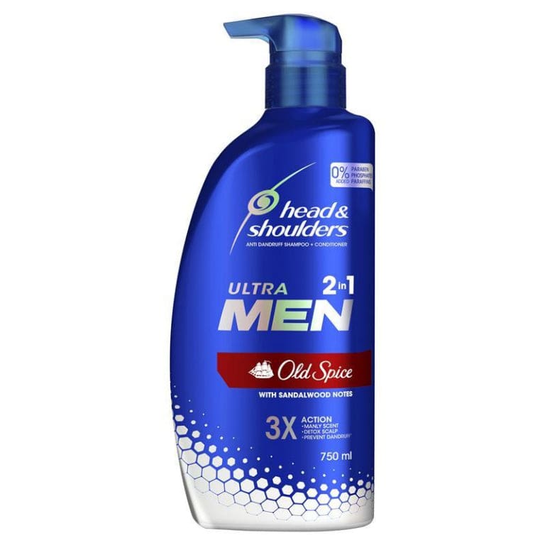 Head & Shoulders Ultramen 2in1 Old Spice Anti Dandruff Shampoo & Conditioner 750ml front image on Livehealthy HK imported from Australia