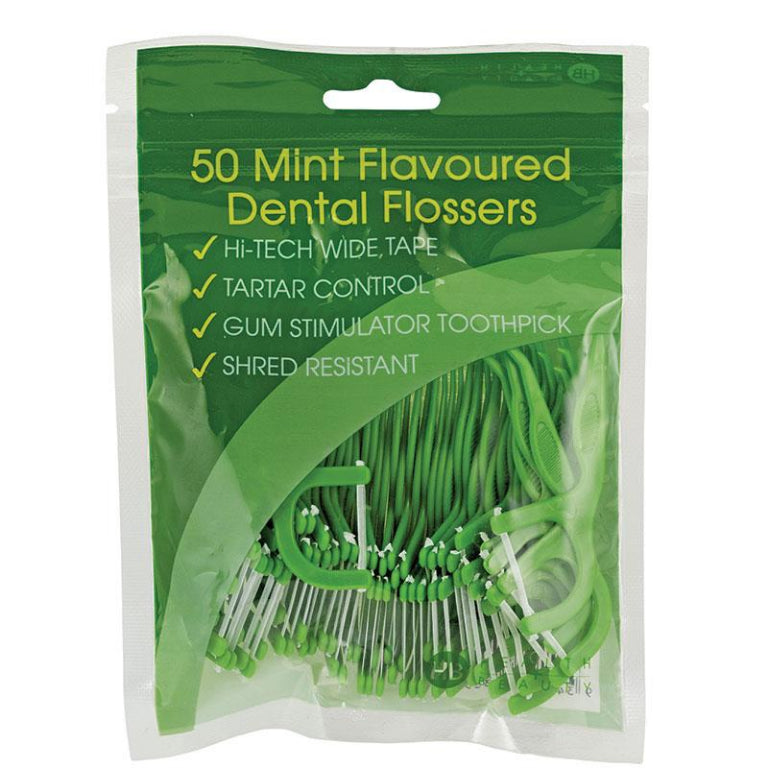 Health & Beauty Dental Flossers 50 Mint front image on Livehealthy HK imported from Australia