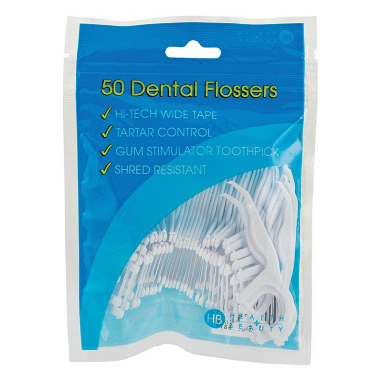 Health & Beauty Dental Flossers 50 Plain front image on Livehealthy HK imported from Australia