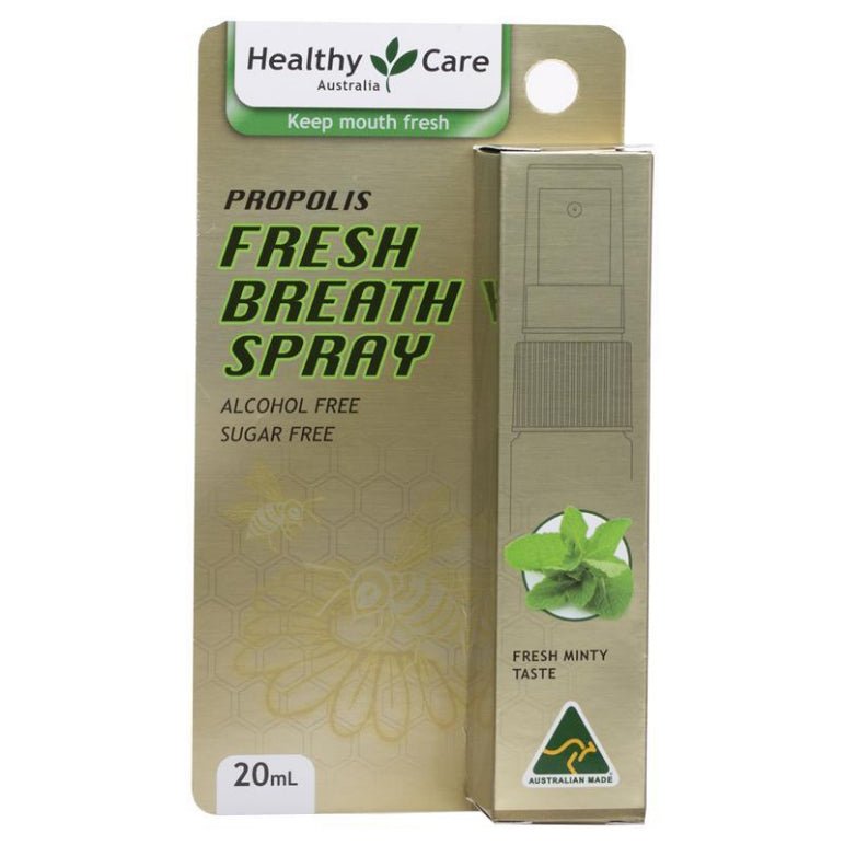 Healthy Care Propolis Fresh Breath Spray 25ml front image on Livehealthy HK imported from Australia