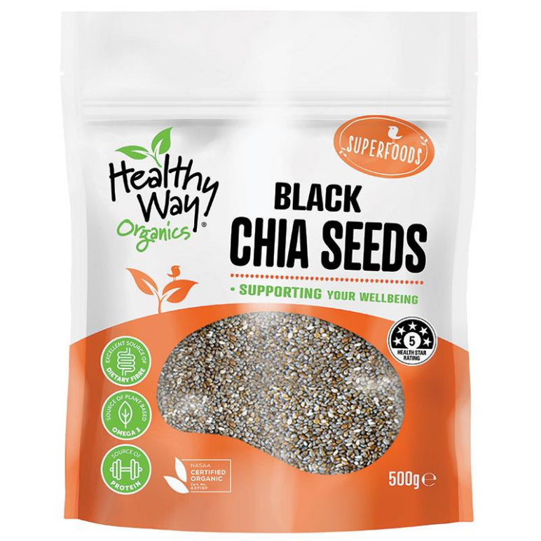 Healthy Way Organic Black Chia 500g front image on Livehealthy HK imported from Australia