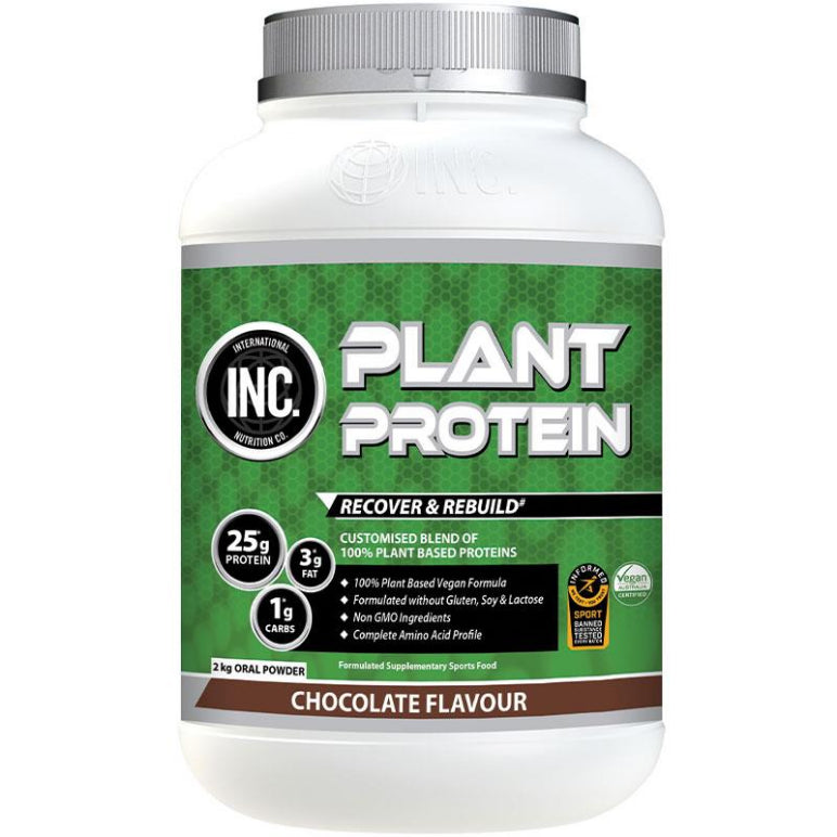 INC Plant Protein Chocolate 2kg front image on Livehealthy HK imported from Australia