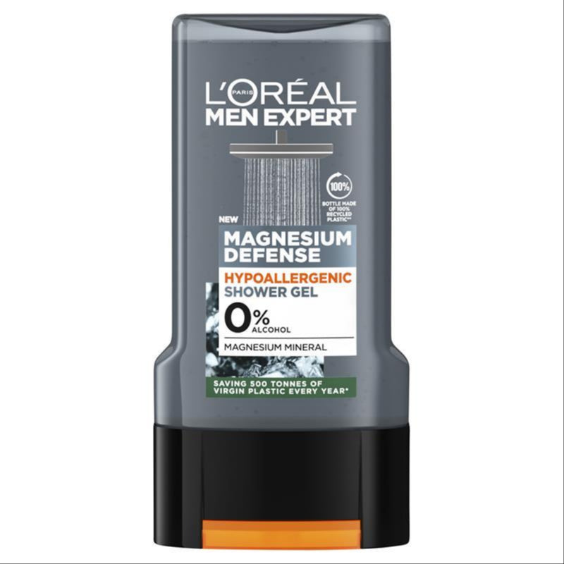 L'Oreal Paris Men Expert Magnesium Defence Shower Gel 300ml front image on Livehealthy HK imported from Australia