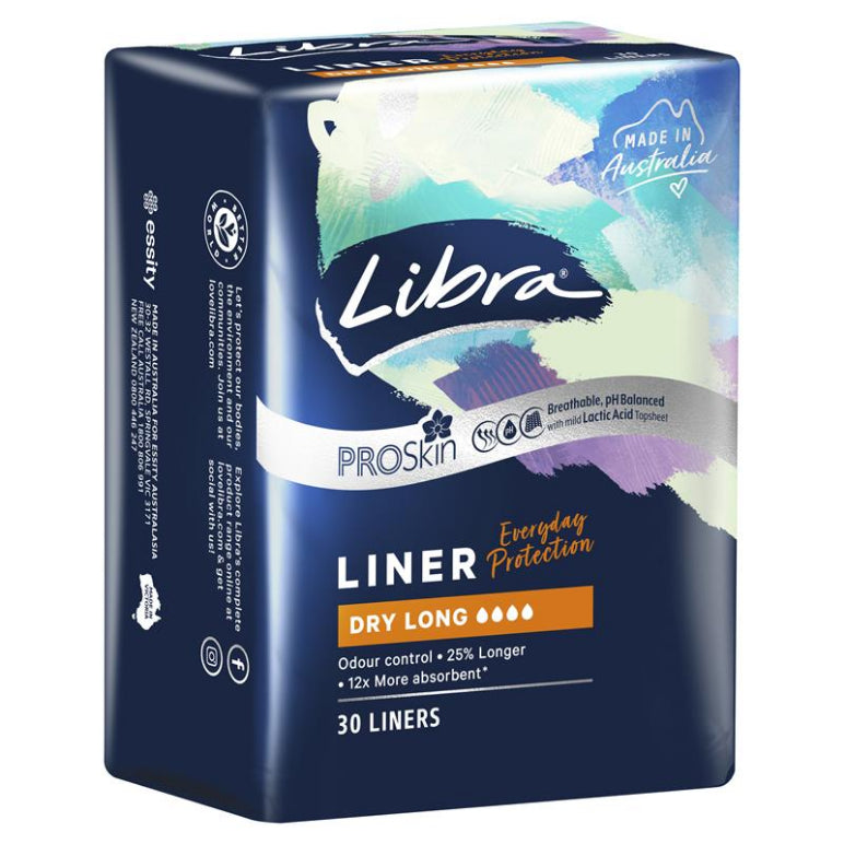 Libra Liner Dry Long 30 Pack front image on Livehealthy HK imported from Australia