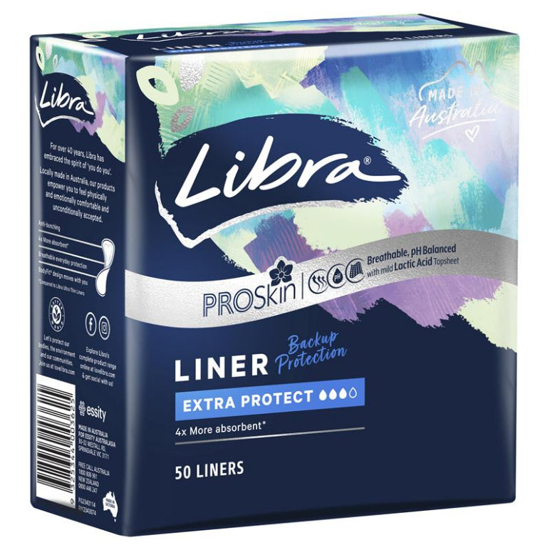Libra Liner Extra Protect 50 Pack front image on Livehealthy HK imported from Australia
