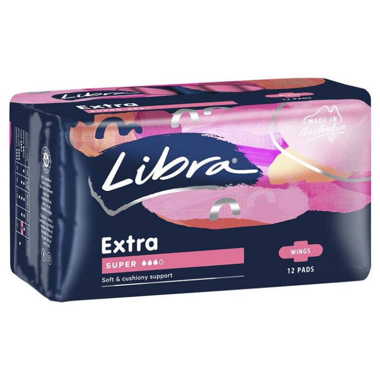 Libra Pads Wings Super 12 front image on Livehealthy HK imported from Australia