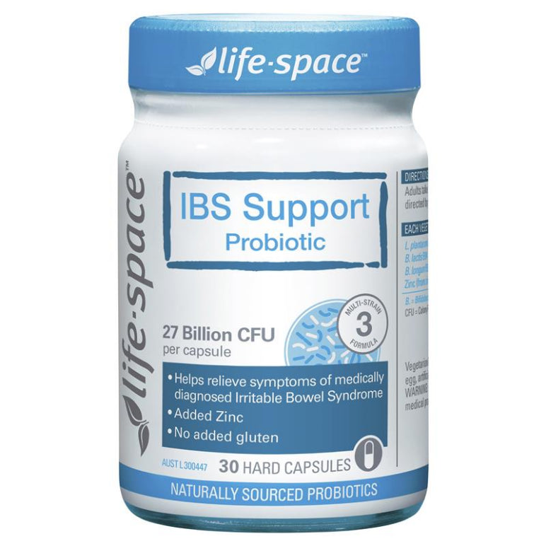 Life Space IBS Support Probiotic 30 Capsules front image on Livehealthy HK imported from Australia