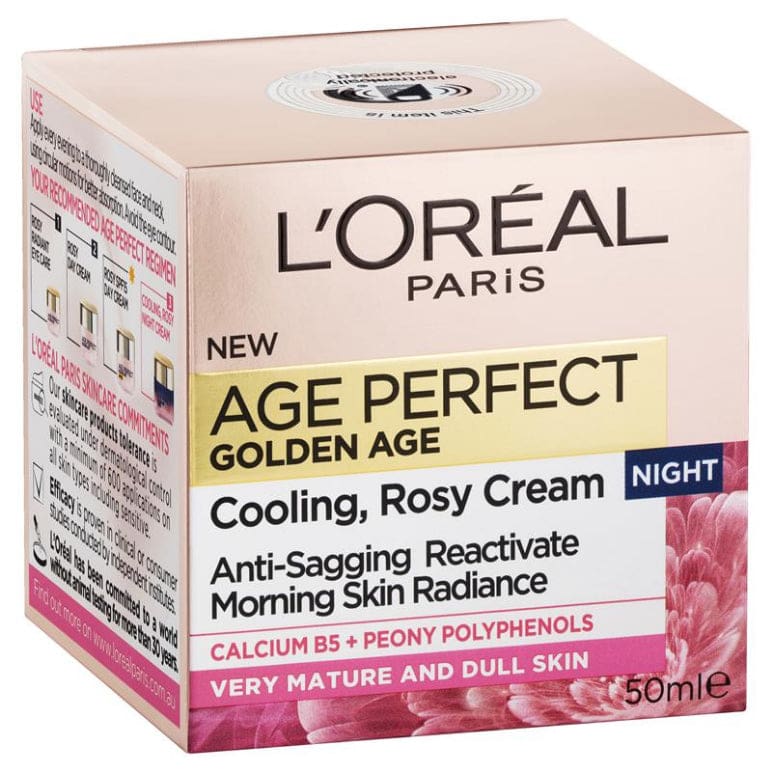 L'Oreal Paris Golden Age Re-Densifying Night Cream 50ml front image on Livehealthy HK imported from Australia