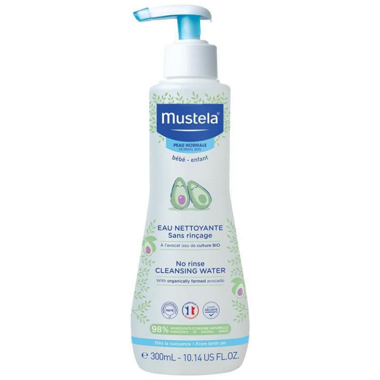 Mustela No Rinse Cleansing Water 300ml front image on Livehealthy HK imported from Australia