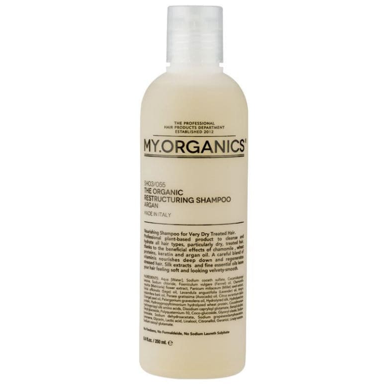 My Organics Restructuring Argan Shampoo 250ml front image on Livehealthy HK imported from Australia
