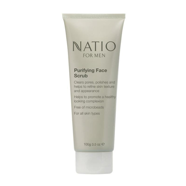 Natio Men's Purifying Facial Scrub 100g front image on Livehealthy HK imported from Australia