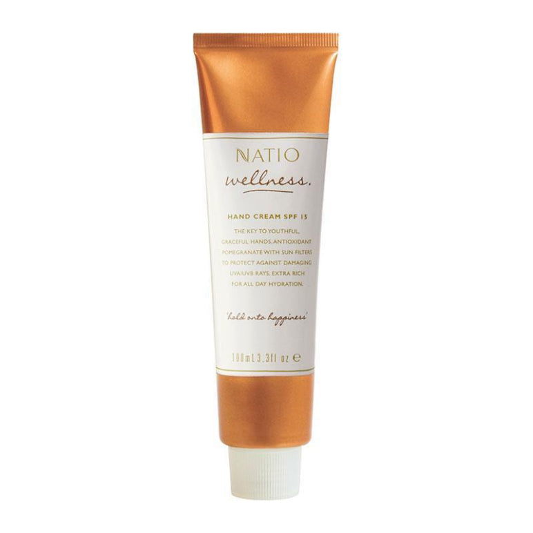 Natio Wellness Hand Cream SPF 15+ 100ml front image on Livehealthy HK imported from Australia