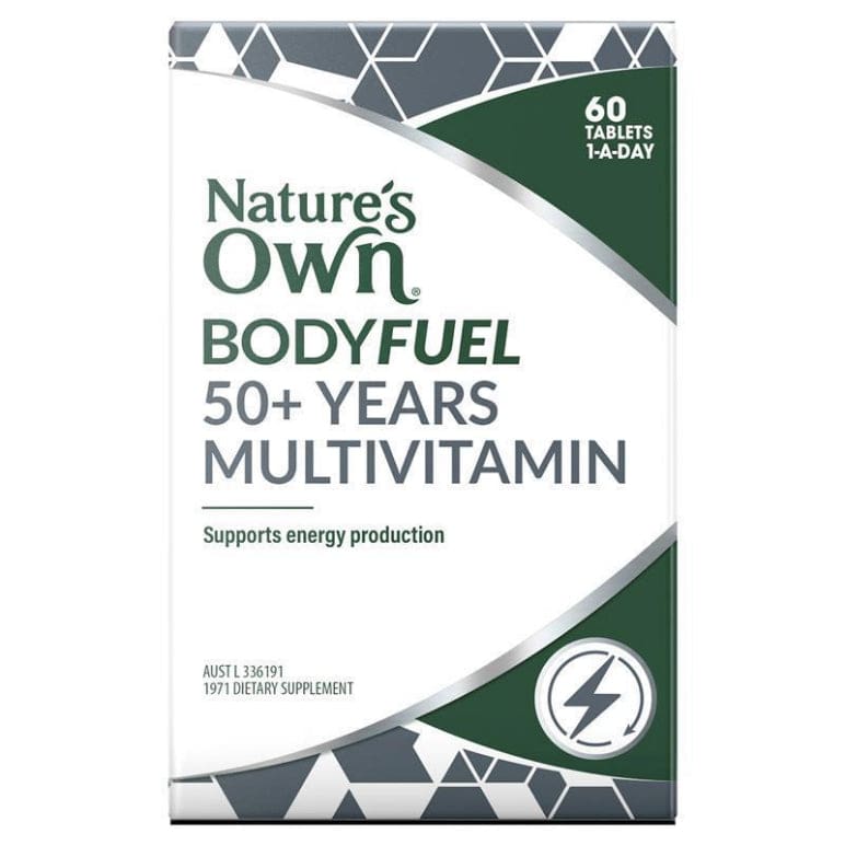Nature's Own Bodyfuel 50+ Multivitamin - Multi Vitamin for Energy 60 Tablets front image on Livehealthy HK imported from Australia