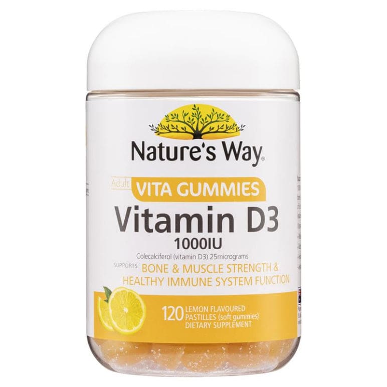 Nature's Way Adult Vita Gummies Vitamin D 120 Gummies front image on Livehealthy HK imported from Australia