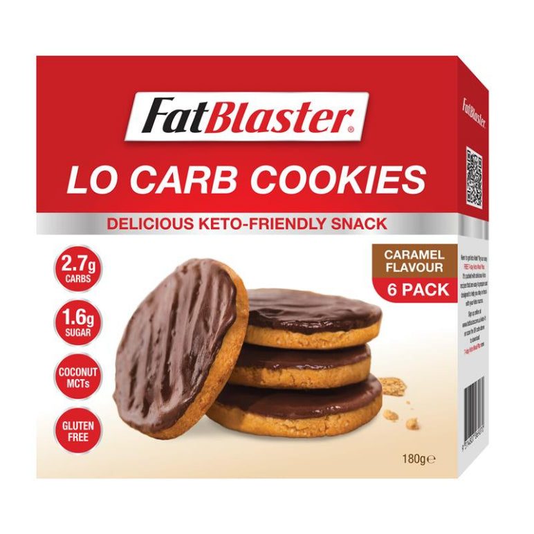 Naturopathica Fatblaster Keto Cookie Caramel 6 x 30g front image on Livehealthy HK imported from Australia