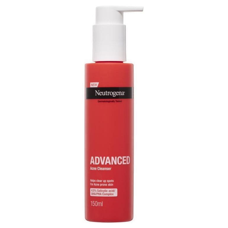 Neutrogena Advanced Acne Cleanser 150ml front image on Livehealthy HK imported from Australia